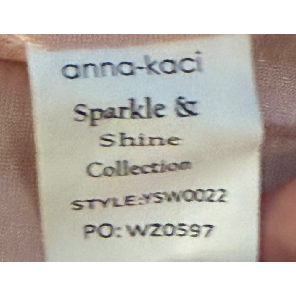 Anna-Kaci Rose Gold Sequin Cami Top Sparkle & Shine Racerback Tank XL - Picture 4 of 5